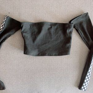 Fashion Nova Checkered Crop Top